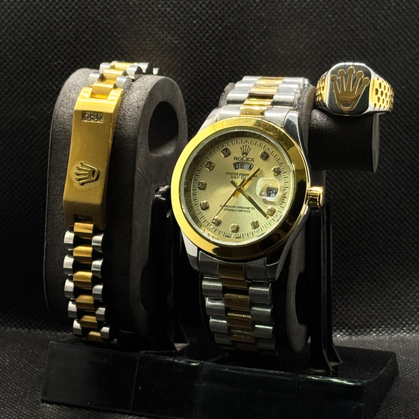 ROLEX DEAL DOLD AND WHITE